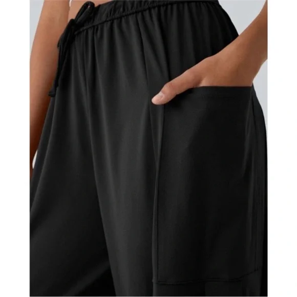 Halara Elastic Waistband Drawstring Pocket Palazzo Flowy Wide Leg Pants XL NWT - Picture 16 of 16